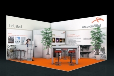 Rendering ArcelorMittal Messestand zur Euroguss 2016