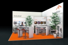 Rendering ArcelorMittal Messestand zur Euroguss 2016