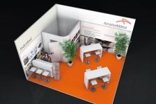 Rendering ArcelorMittal Messestand zur Euroguss 2016